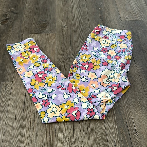 Disney x LuLaRoe Leggings - Mickey Floral - Picture 1 of 2